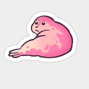 Pink Leopard Seal Sticker